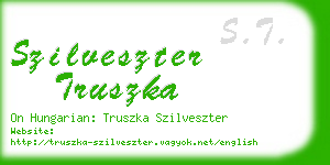 szilveszter truszka business card